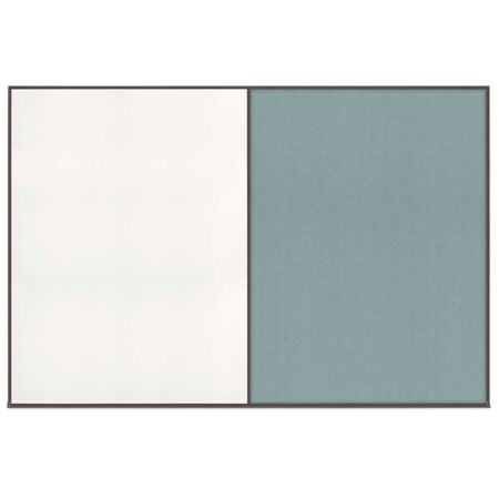 United Visual Products Enclosed Corkboard, 1 Door, 72"x48", 4" Fra UV3405-GOLD-PEARL